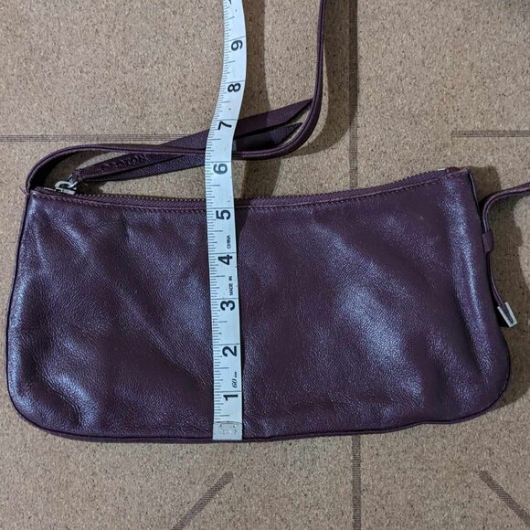 Oroton Purple Leather Clutch Mini Handbag - Picture 6 of 10